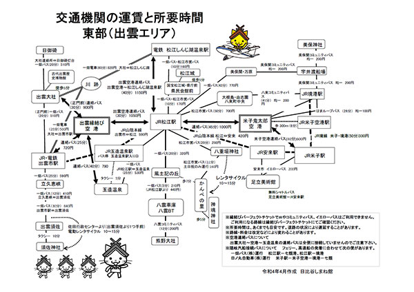 島根県内交通ガイド（東部）